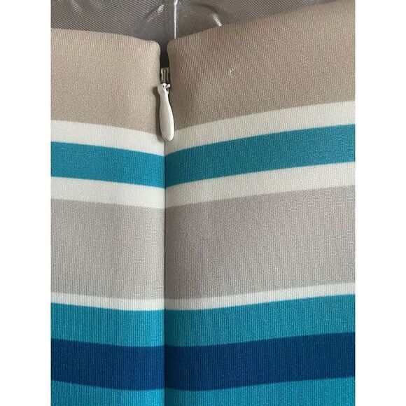 Calvin Klein Striped Scuba Sheath Dress - Picture 4 of 5